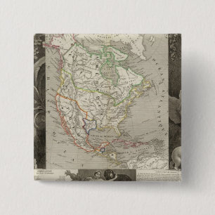 North America 39 15 Cm Square Badge