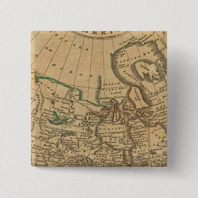 North America 3 15 Cm Square Badge (Front)