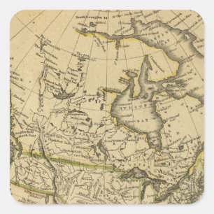 North America 7 Square Sticker