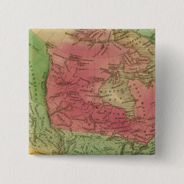 North America 9 15 Cm Square Badge (Front)