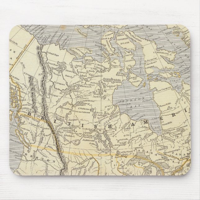 North America Atlas Map 2 Mouse Pad (Front)