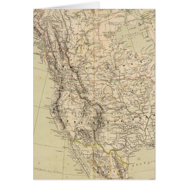 North America Atlas Map showing Indian tribes (Front)