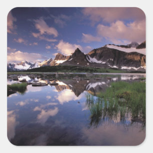 North America, Canada, Alberta, Jasper 4 Square Sticker