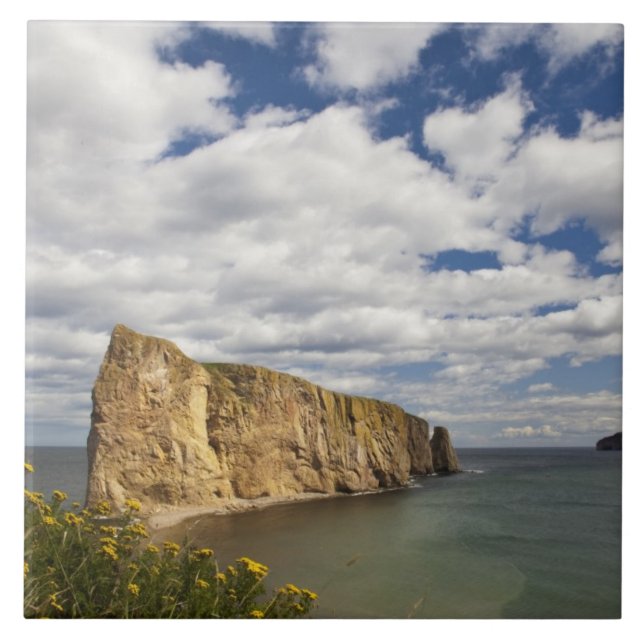 North America, Canada, Quebec, Gaspe Bay, Perce Ceramic Tile (Front)