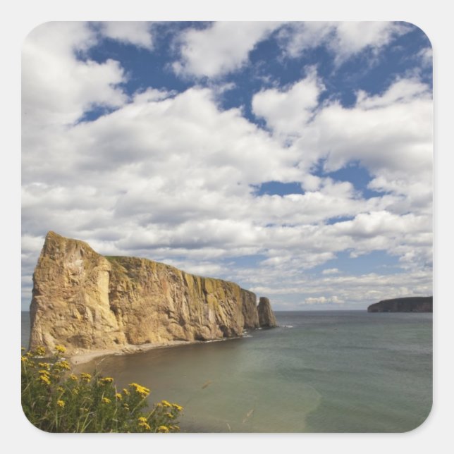 North America, Canada, Quebec, Gaspe Bay, Perce Square Sticker (Front)