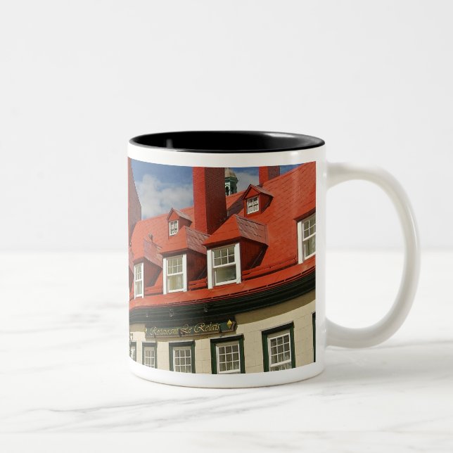North America, Canada, Quebec, Old Quebec City. 3 Two-Tone Coffee Mug (Right)