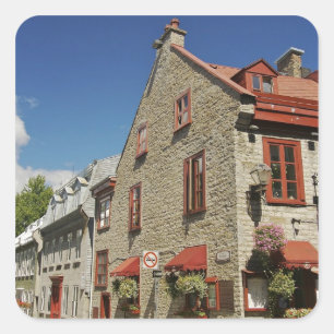 North America, Canada, Quebec, Old Quebec City. Square Sticker