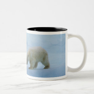 North America, Canadian Arctic. Polar bear Two-Tone Coffee Mug