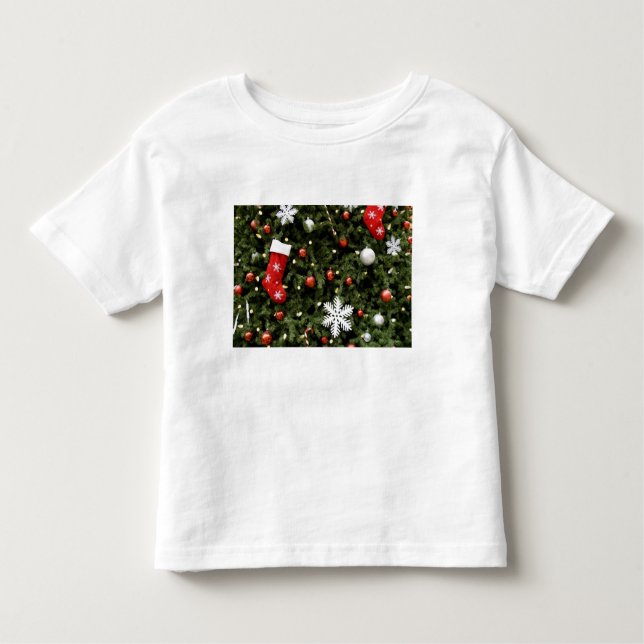 North America. Christmas decorations on tree. 2 Toddler T-Shirt (Front)