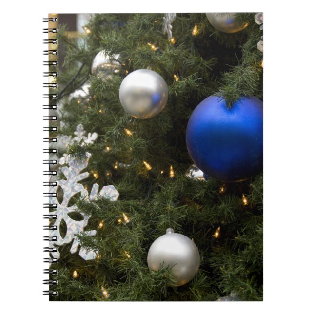 North America. Christmas decorations on tree. Notebook (Front)