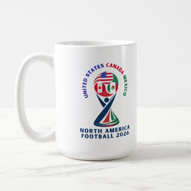 North America Football 2026 | USA Canada Mexico Coffee Mug (Left)
