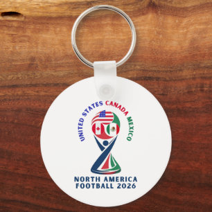 North America Football 2026   USA Canada Mexico Key Ring