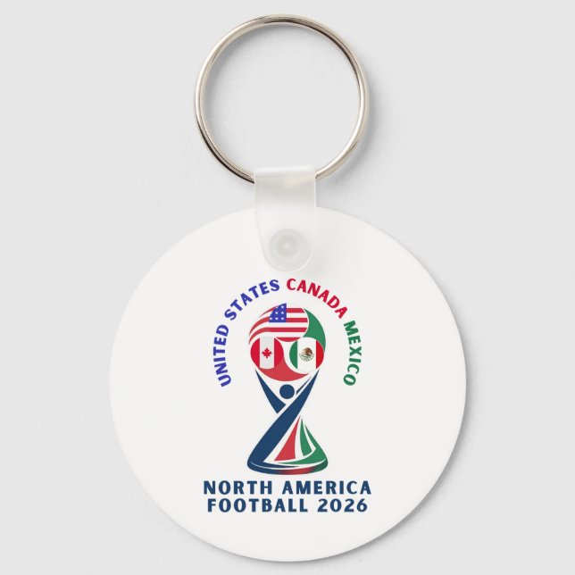 North America Football 2026 | USA Canada Mexico Key Ring (Front)