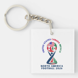 North America Football 2026   USA Canada Mexico Key Ring