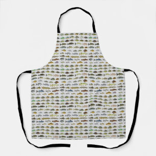 North America Freshwater Fish Group Canvas Print Apron