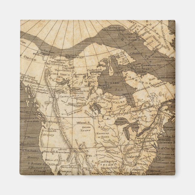 North America Map by Arrowsmith Magnet (Front)