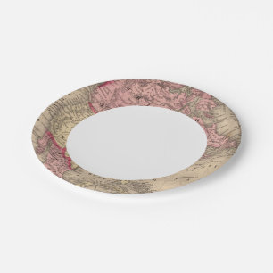 North America Map by Mitchell Paper Plate