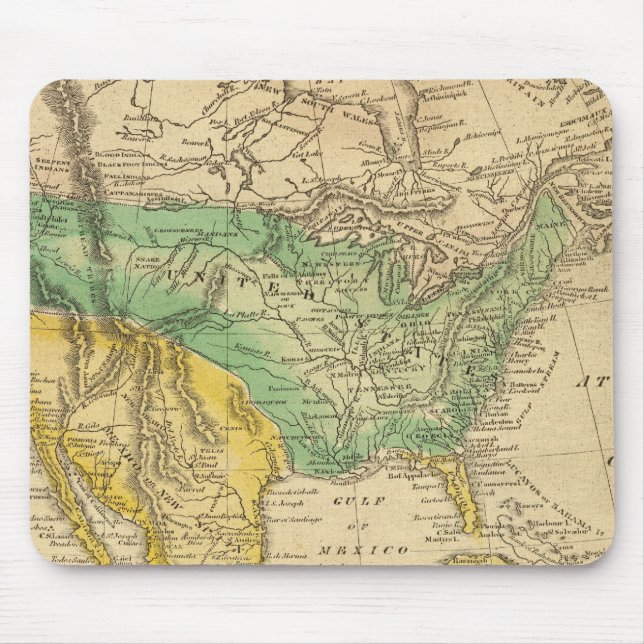 North America Map by Worcester Mouse Pad (Front)