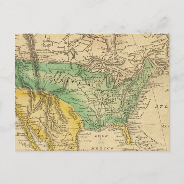 North America Map by Worcester Postcard (Front)