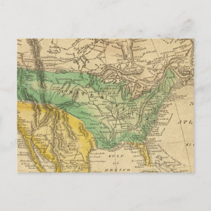 North America Map by Worcester Postcard