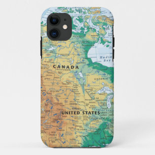 North America Map iPhone 11 Case