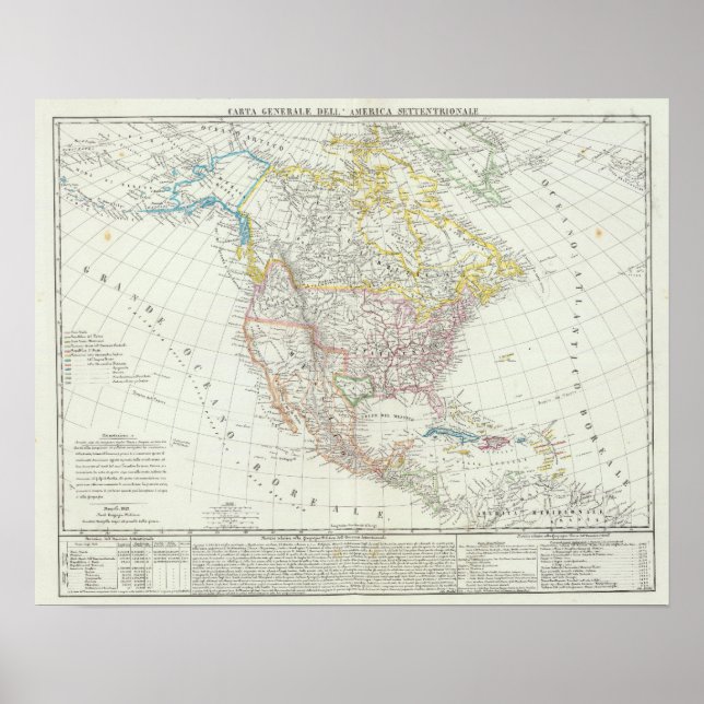 North America Map Poster (Front)