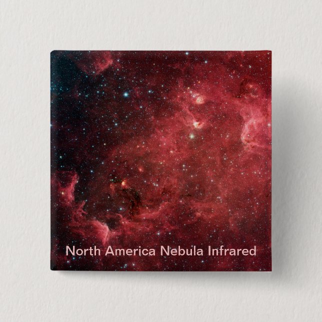 North America Nebula Infrared 15 Cm Square Badge (Front)