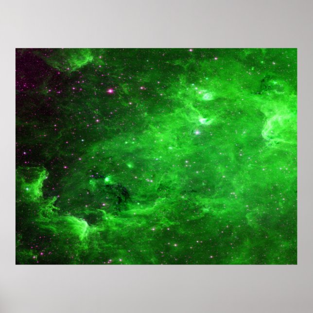 North America Nebula Infrared Green Value Poster (Front)
