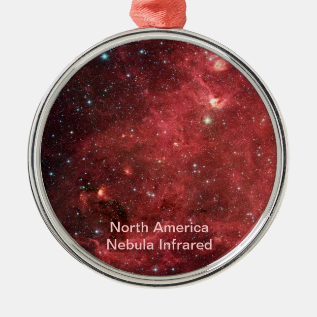North America Nebula Infrared Metal Tree Decoration (Front)