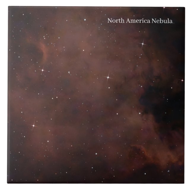 North America Nebula space Ceramic Tile (Front)