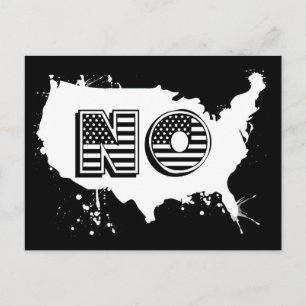 North America No Grunge Anti Trump Resist Postcard