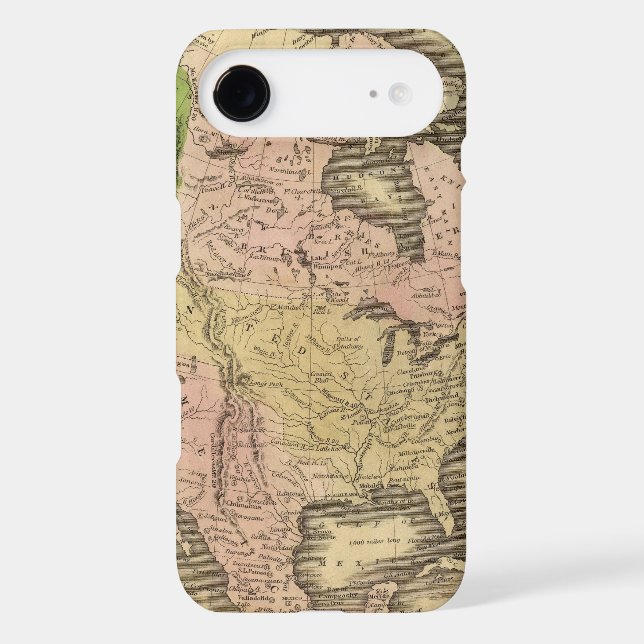 North America Olney Map Case-Mate iPhone Case (Back)