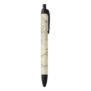 North America outline map Black Ink Pen