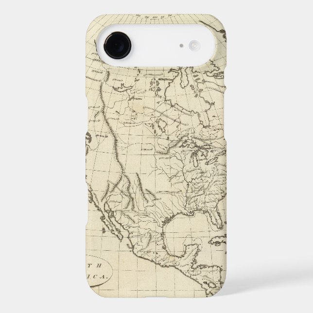 North America outline map Case-Mate iPhone Case (Back)