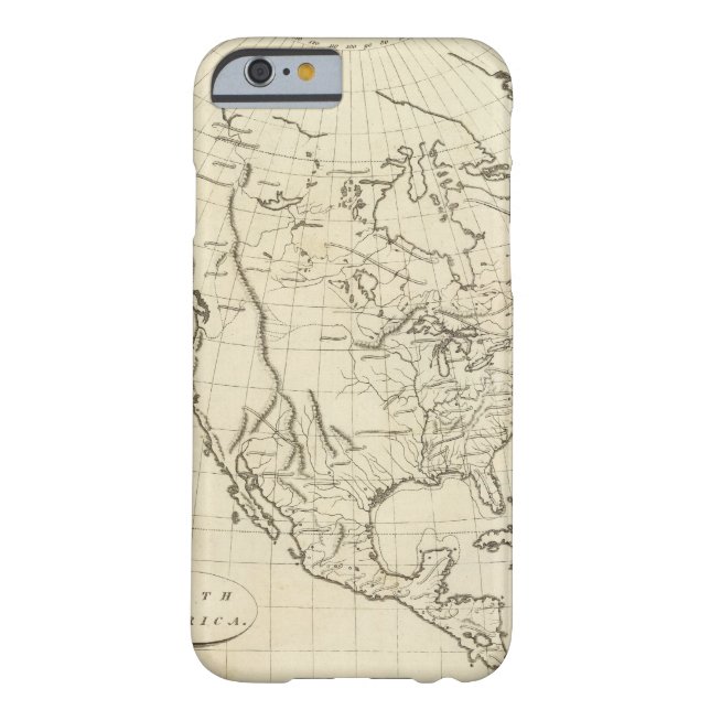 North America outline map Case-Mate iPhone Case (Back)