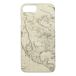 North America outline map iPhone 8/7 Case