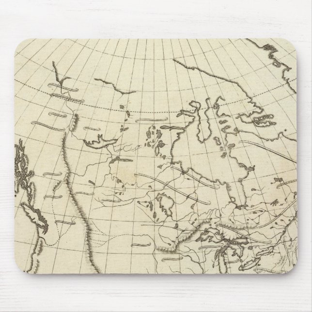 North America outline map Mouse Pad (Front)
