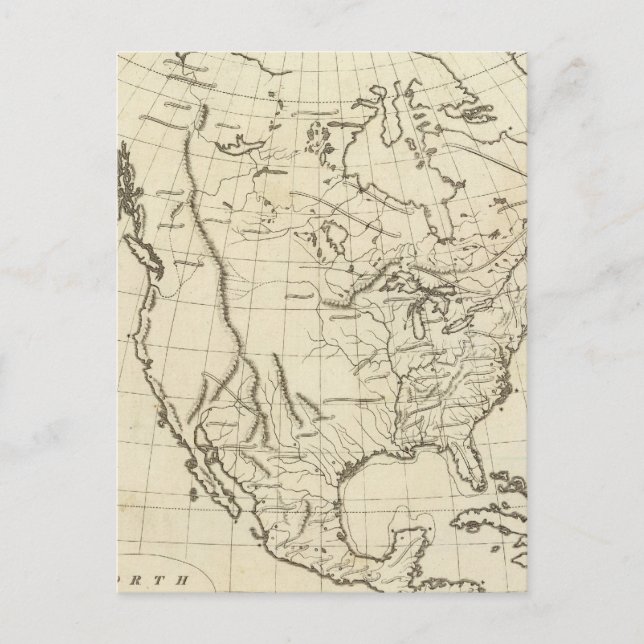 North America outline map Postcard (Front)