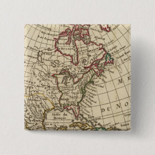 North America School 15 Cm Square Badge