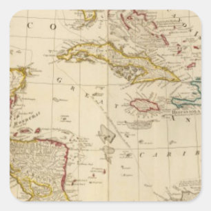 North America south Square Sticker