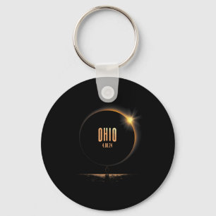 North America Total Solar Eclipse 2024 Ohio Usa  Key Ring