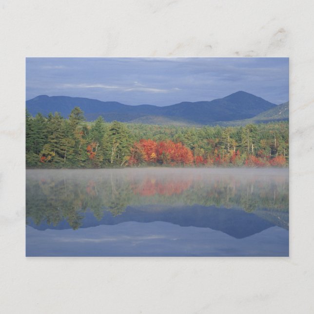 North America, US, NH, Fall reflections in Postcard (Front)