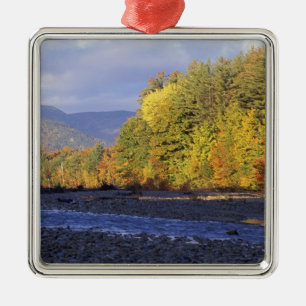 North America, US, NH, Saco River. Cobble Metal Tree Decoration
