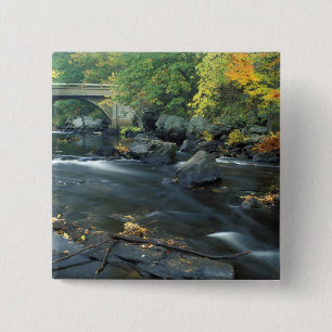 North America, US, NH, The bridge at Packers 15 Cm Square Badge
