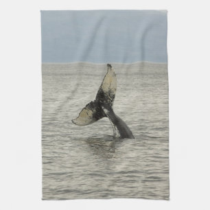 North America, USA, AK, Inside Passage. Humpback Tea Towel
