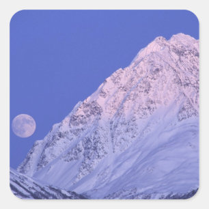 North America, USA, Alaska, Knik River, Square Sticker