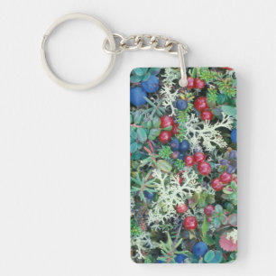 North America, USA, Alaska, Landscape, berries Key Ring