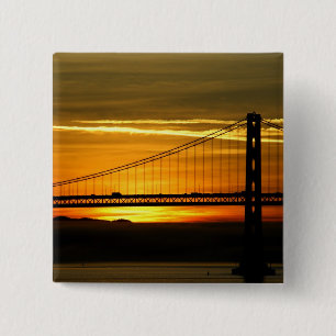 North America, USA, California, San Francisco. 3 15 Cm Square Badge