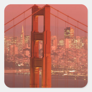 North America, USA, California, San Francisco. Square Sticker