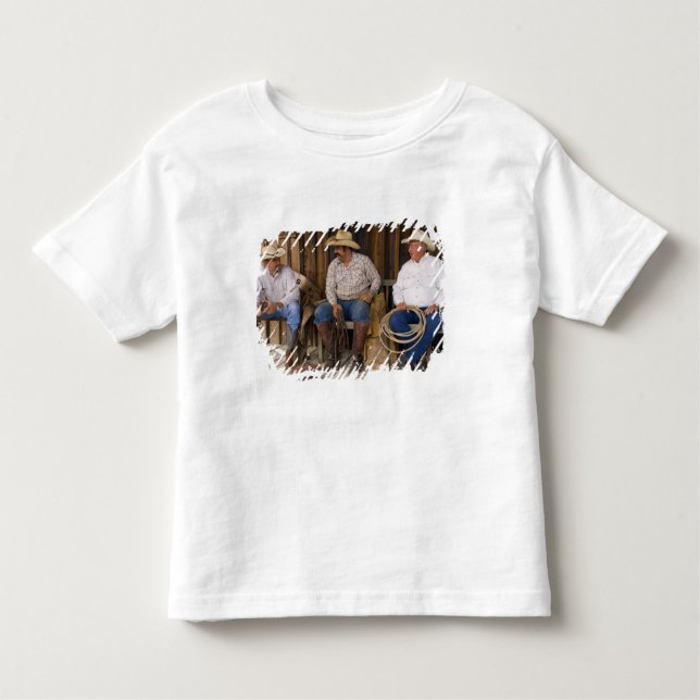 North America, USA. Cowboys relaxing and Toddler T-Shirt (Front)